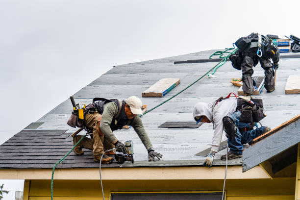 Professional Roofing technician working in Plymouth, MA